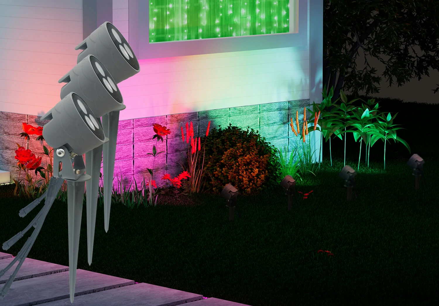 led garden spotlights